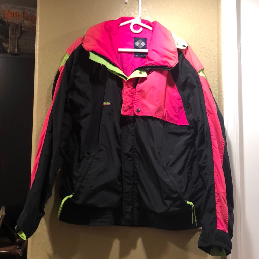 Vintage Columbia neon jacket